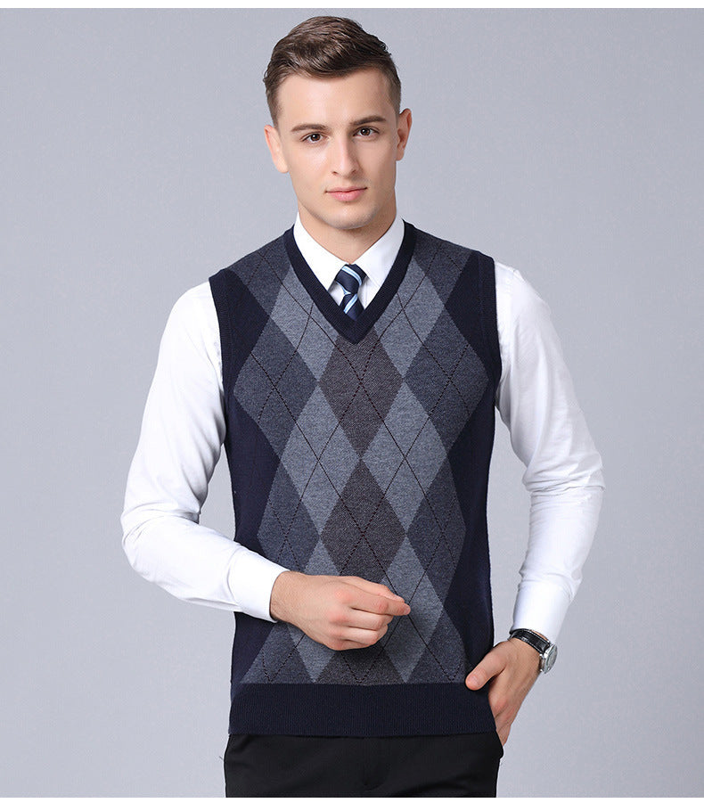 Sweater Fashion Casual Loose Vest Dad Outfit