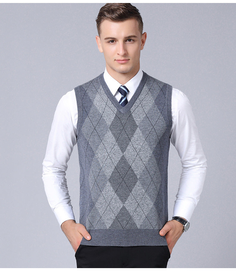 Sweater Fashion Casual Loose Vest Dad Outfit