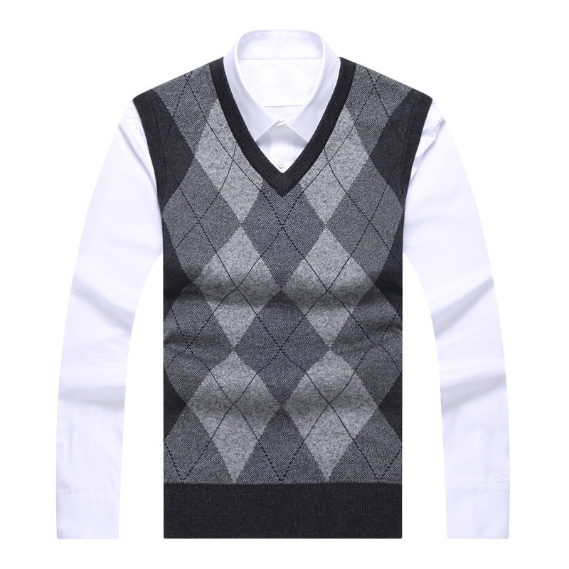 Sweater Fashion Casual Loose Vest Dad Outfit