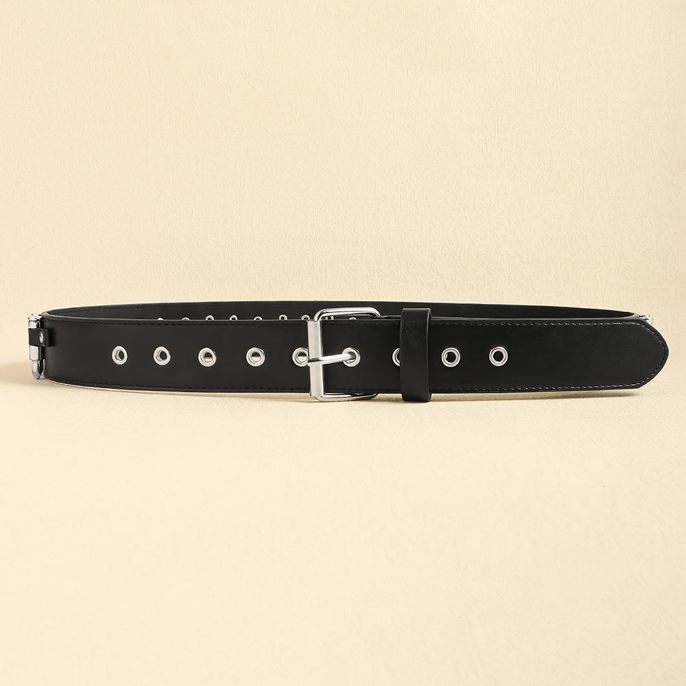 Rivet Belt Rock Trend Punk Bullet Black Belt Men And Women Personality Fashion Hip-hop Accessories